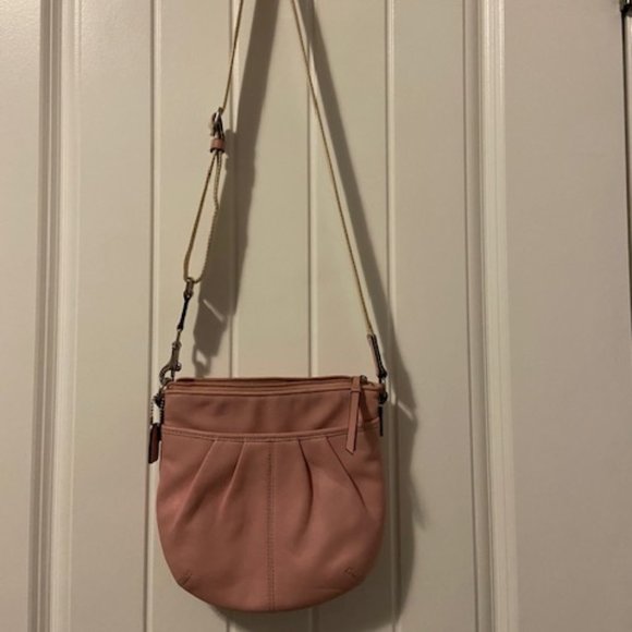 Coach Handbags - Light Pink Coach Crossbody Leather Purse